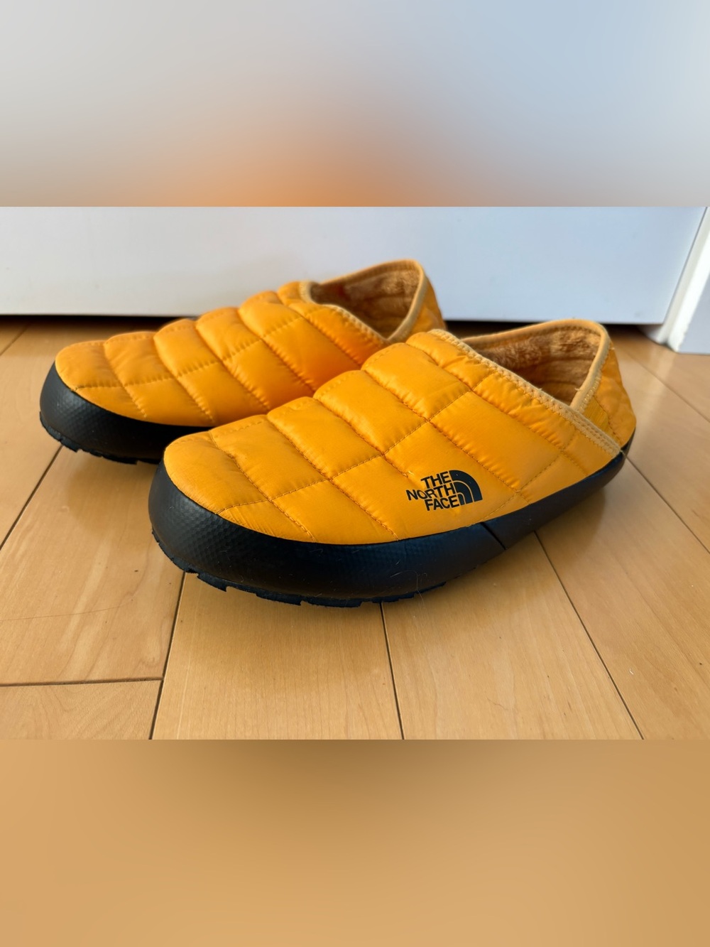 The North Face Quilted Slip-On Mule Slippers in Yellow Women’s 7